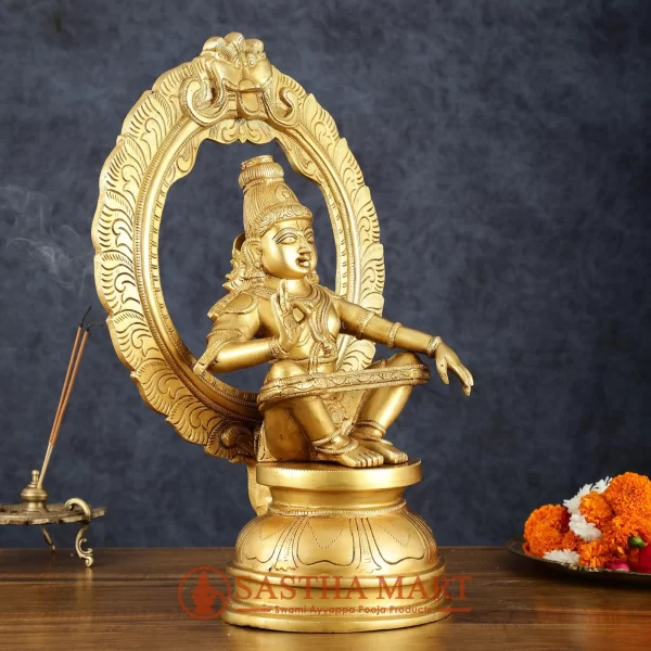 SasthaMart Ayyappa Statue Brass 450g 3